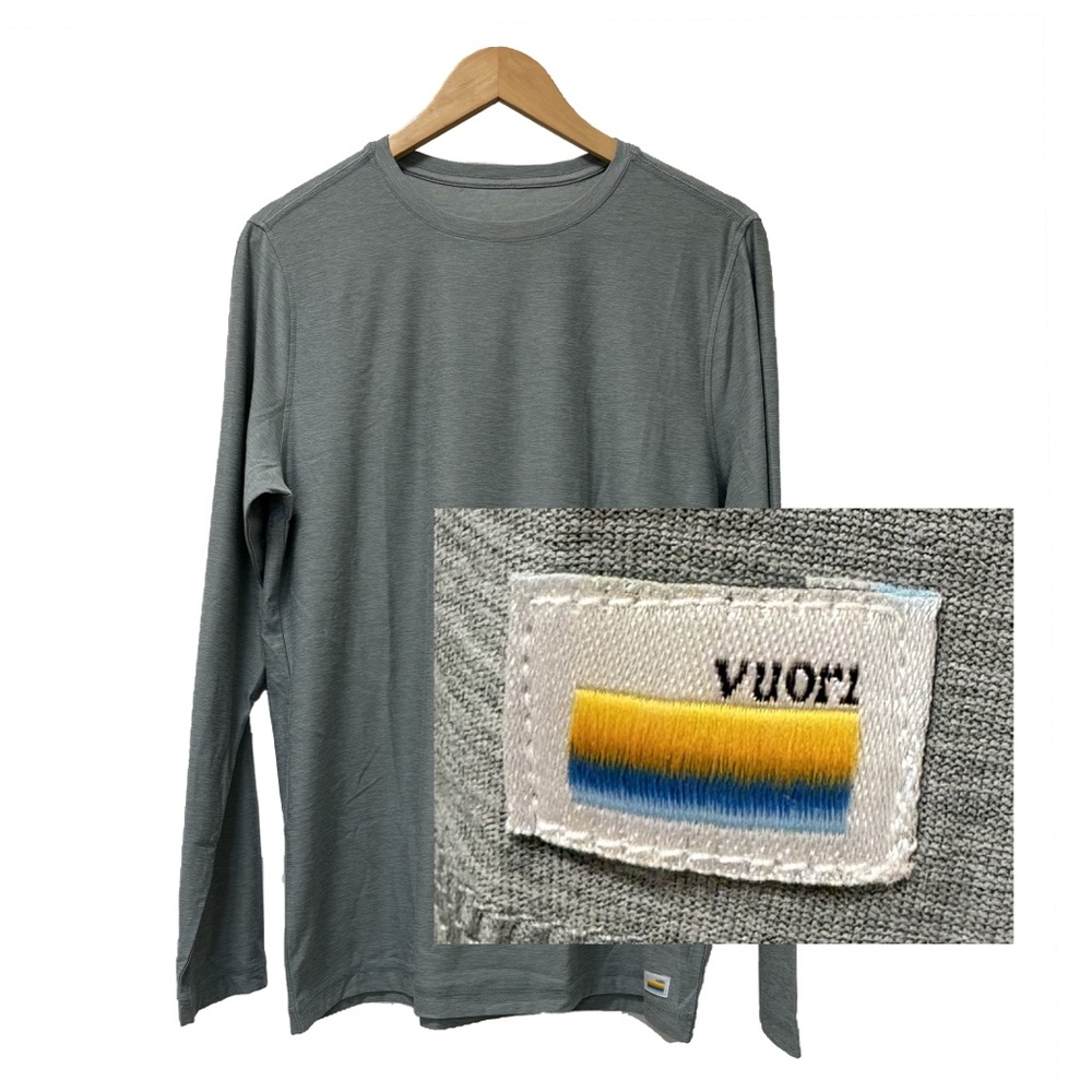 NWOT Vuori Long Sleeve Strato Tech Tee grey size M